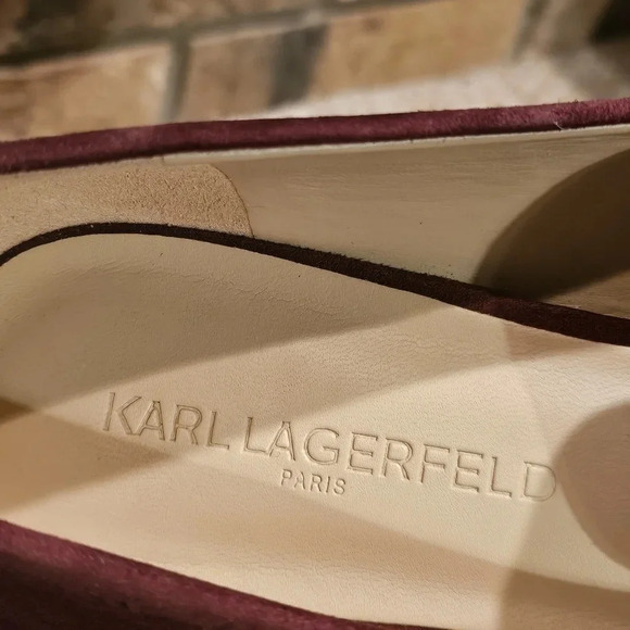 Karl Lagerfeld Paris Noor Suede Loafer Flat w Jewel Rhinestone Wmns Sz 8.5 - Picture 16 of 17